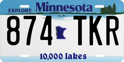 MN license plate 874TKR