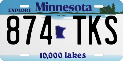 MN license plate 874TKS