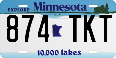 MN license plate 874TKT