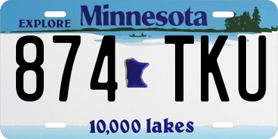 MN license plate 874TKU