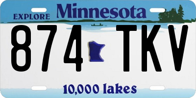 MN license plate 874TKV