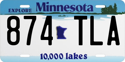 MN license plate 874TLA