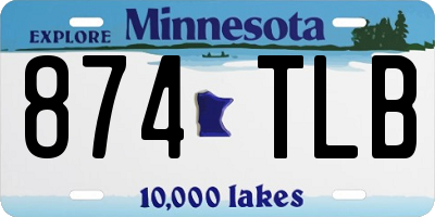 MN license plate 874TLB