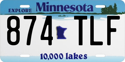 MN license plate 874TLF