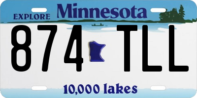 MN license plate 874TLL