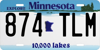 MN license plate 874TLM