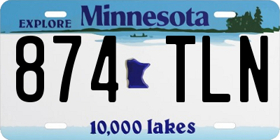 MN license plate 874TLN