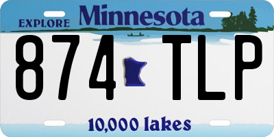 MN license plate 874TLP