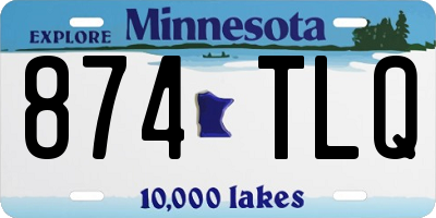 MN license plate 874TLQ