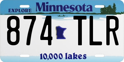 MN license plate 874TLR