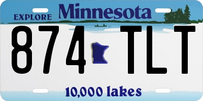 MN license plate 874TLT