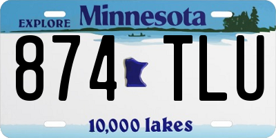 MN license plate 874TLU