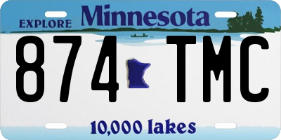 MN license plate 874TMC