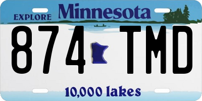 MN license plate 874TMD