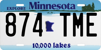 MN license plate 874TME