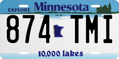 MN license plate 874TMI