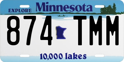 MN license plate 874TMM