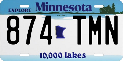 MN license plate 874TMN