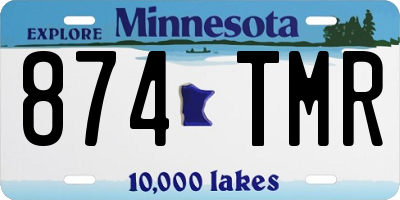 MN license plate 874TMR