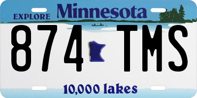 MN license plate 874TMS