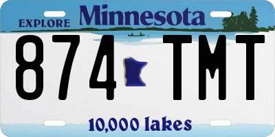 MN license plate 874TMT