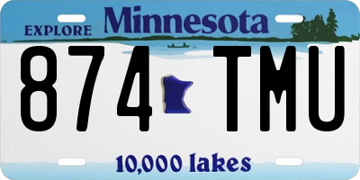 MN license plate 874TMU