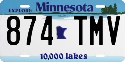 MN license plate 874TMV