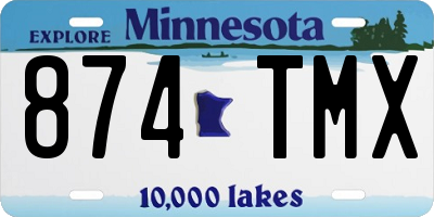 MN license plate 874TMX