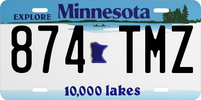 MN license plate 874TMZ