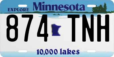 MN license plate 874TNH