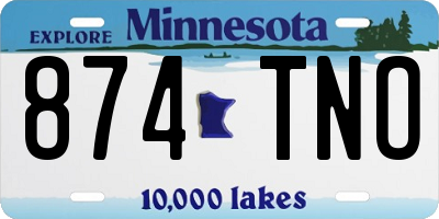 MN license plate 874TNO
