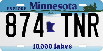 MN license plate 874TNR