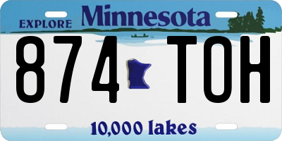 MN license plate 874TOH