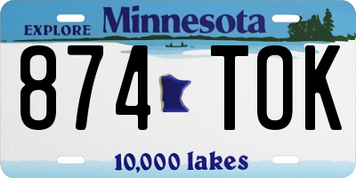 MN license plate 874TOK