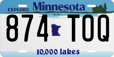 MN license plate 874TOQ