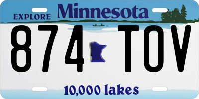 MN license plate 874TOV