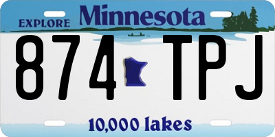 MN license plate 874TPJ
