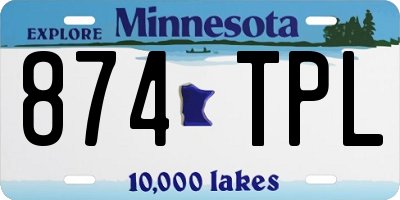 MN license plate 874TPL