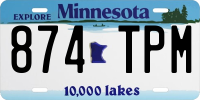 MN license plate 874TPM