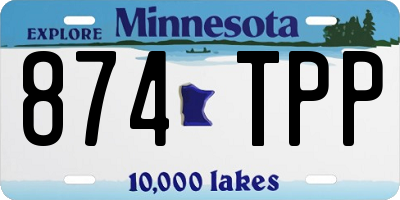 MN license plate 874TPP