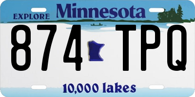 MN license plate 874TPQ