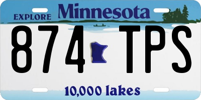 MN license plate 874TPS