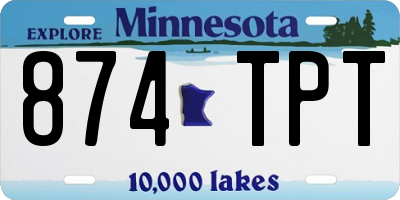 MN license plate 874TPT