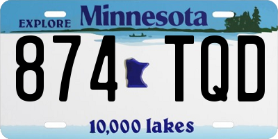 MN license plate 874TQD
