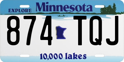 MN license plate 874TQJ