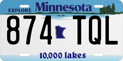MN license plate 874TQL