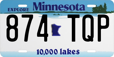 MN license plate 874TQP