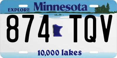 MN license plate 874TQV