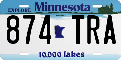 MN license plate 874TRA