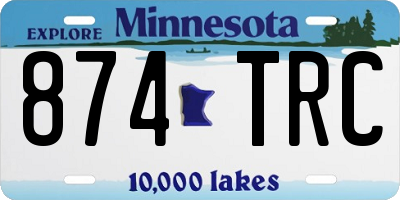 MN license plate 874TRC